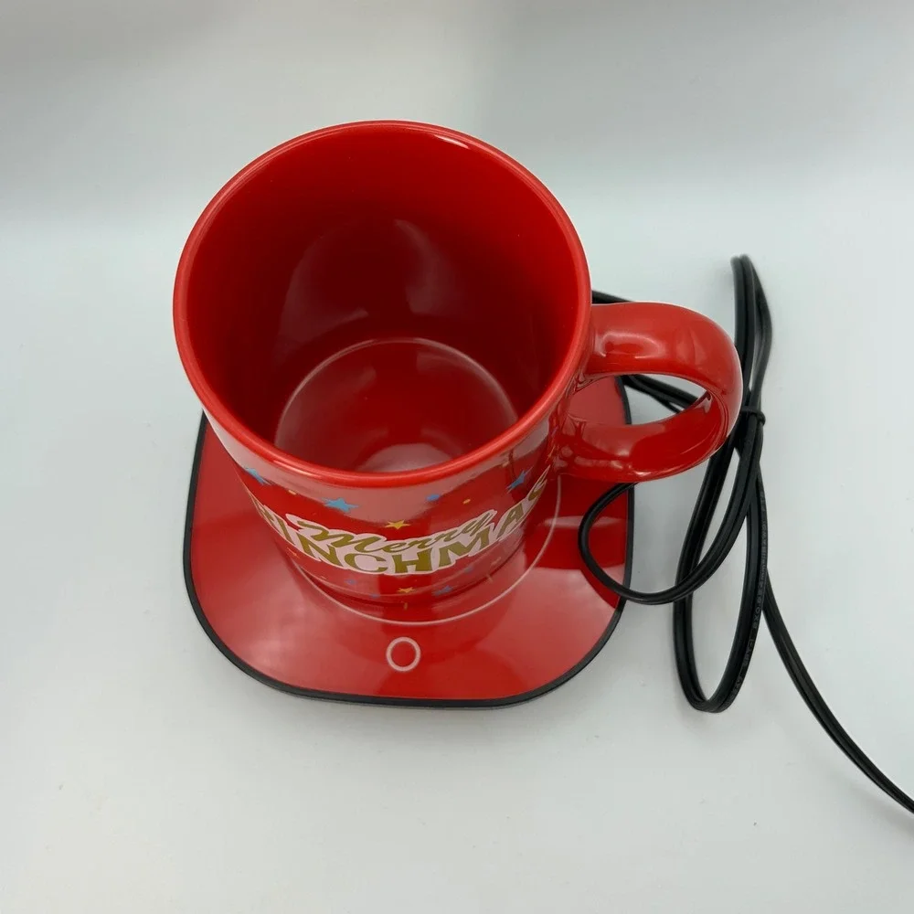 The Grinch Dr Seuss Holiday Mug‎ and Mug Warmer Set NEW Hobby Lobby Exclusive